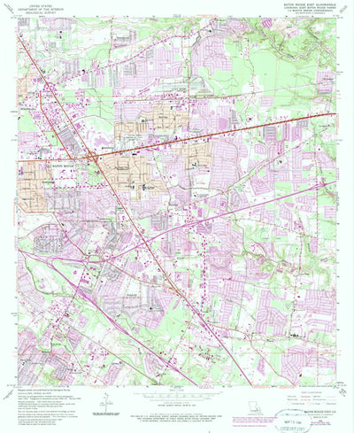 United States Geological Survey Baton Rouge East, LA (1963, 24000-Scale) digital map