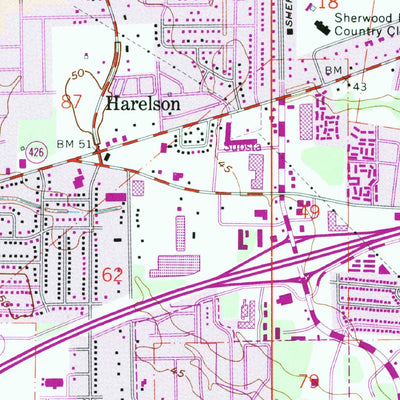 United States Geological Survey Baton Rouge East, LA (1963, 24000-Scale) digital map