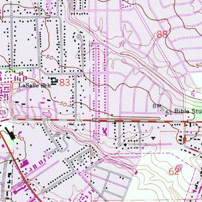 United States Geological Survey Baton Rouge East, LA (1963, 24000-Scale) digital map