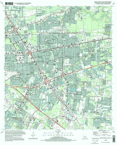 United States Geological Survey Baton Rouge East, LA (1995, 24000-Scale) digital map