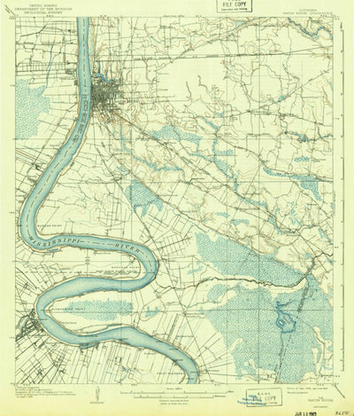 United States Geological Survey Baton Rouge, LA (1908, 62500-Scale) digital map