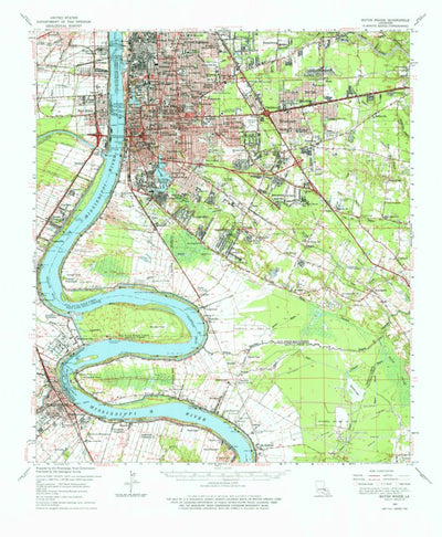 United States Geological Survey Baton Rouge, LA (1963, 62500-Scale) digital map
