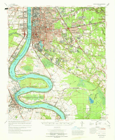 United States Geological Survey Baton Rouge, LA (1965, 62500-Scale) digital map