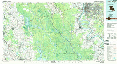 United States Geological Survey Baton Rouge, LA (1984, 100000-Scale) digital map