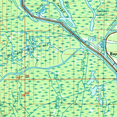 United States Geological Survey Baton Rouge, LA (1984, 100000-Scale) digital map