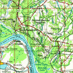 United States Geological Survey Baton Rouge, LA-MS (1954, 250000-Scale) digital map