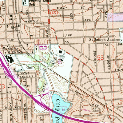 United States Geological Survey Baton Rouge West, LA (1963, 24000-Scale) digital map