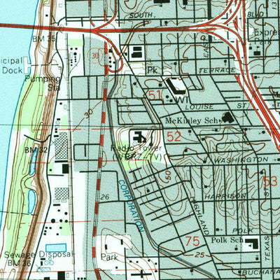 United States Geological Survey Baton Rouge West, LA (1992, 24000-Scale) digital map
