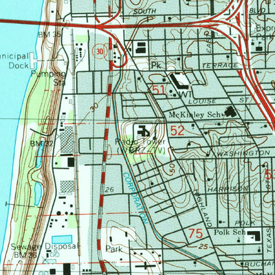 United States Geological Survey Baton Rouge West, LA (1995, 24000-Scale) digital map