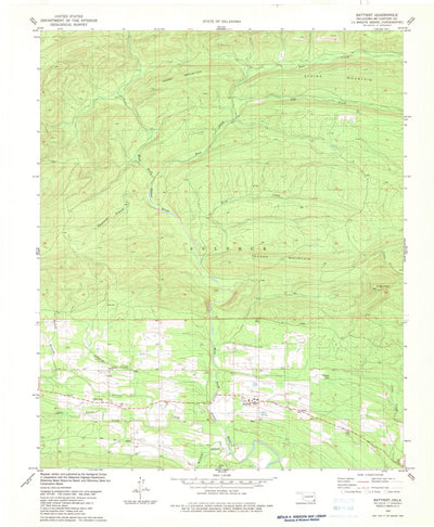 United States Geological Survey Battiest, OK (1982, 24000-Scale) digital map