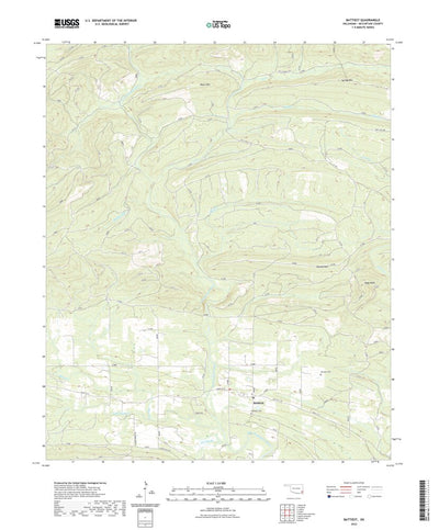 United States Geological Survey Battiest, OK (2022, 24000-Scale) digital map