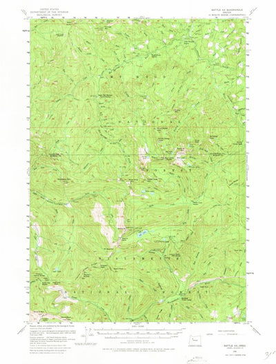 United States Geological Survey Battle AX, OR (1956, 62500-Scale) digital map