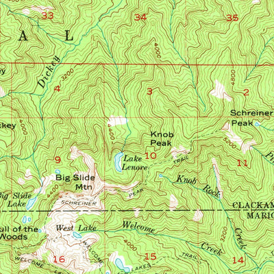 United States Geological Survey Battle AX, OR (1956, 62500-Scale) digital map
