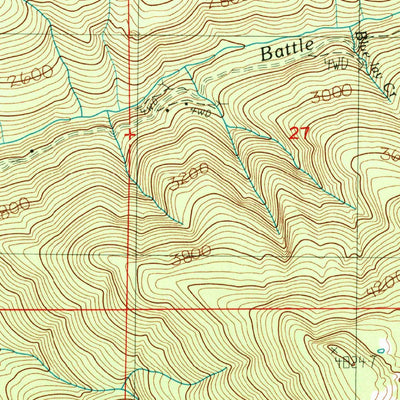 United States Geological Survey Battle AX, OR (1985, 24000-Scale) digital map