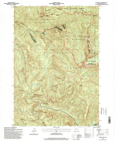 United States Geological Survey Battle AX, OR (1994, 24000-Scale) digital map