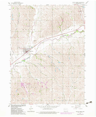 United States Geological Survey Battle Creek, IA (1967, 24000-Scale) digital map