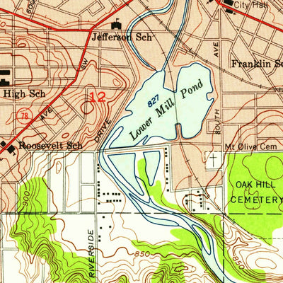 United States Geological Survey Battle Creek, MI (1947, 24000-Scale) digital map