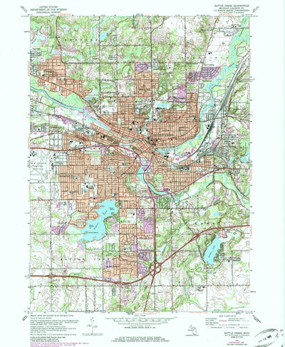 United States Geological Survey Battle Creek, MI (1961, 24000-Scale) digital map