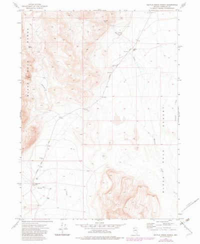 United States Geological Survey Battle Creek Ranch, NV (1972, 24000-Scale) digital map