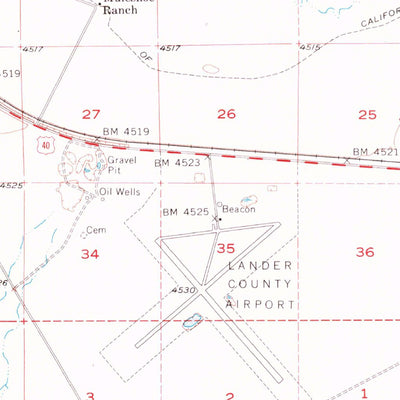 United States Geological Survey Battle Mountain, NV (1957, 62500-Scale) digital map