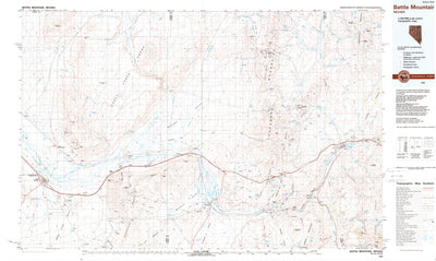 United States Geological Survey Battle Mountain, NV (1988, 100000-Scale) digital map