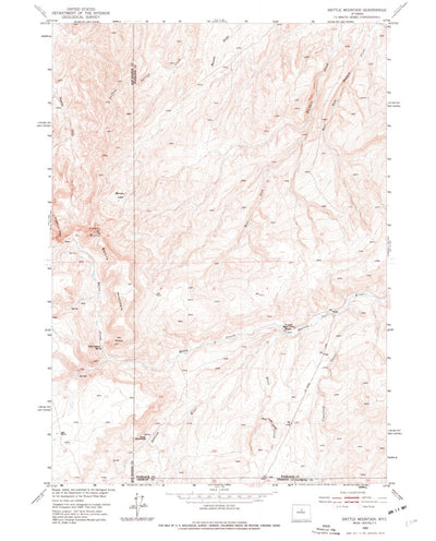 United States Geological Survey Battle Mountain, WY (1952, 24000-Scale) digital map