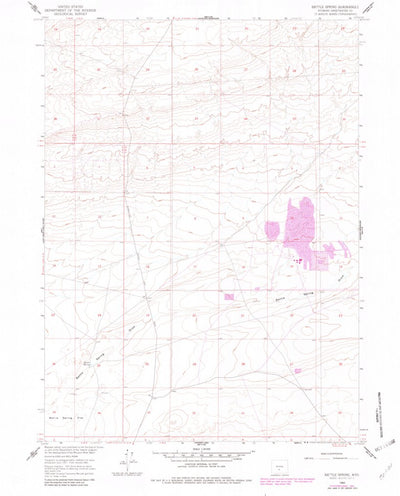United States Geological Survey Battle Spring, WY (1960, 24000-Scale) digital map