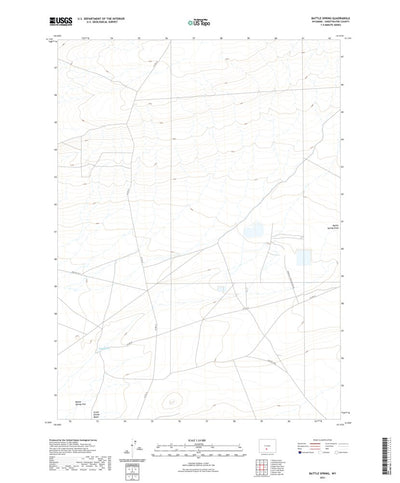 United States Geological Survey Battle Spring, WY (2021, 24000-Scale) digital map