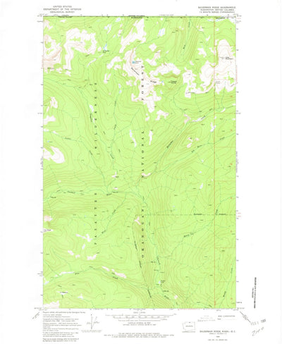United States Geological Survey Bauerman Ridge, WA (1969, 24000-Scale) digital map