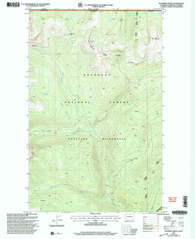 United States Geological Survey Bauerman Ridge, WA (2001, 24000-Scale) digital map
