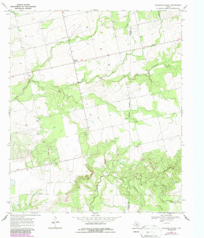 United States Geological Survey Baumann School, TX (1969, 24000-Scale) digital map