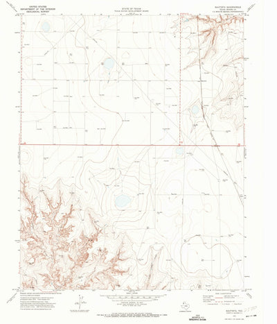 United States Geological Survey Bautista, TX (1971, 24000-Scale) digital map