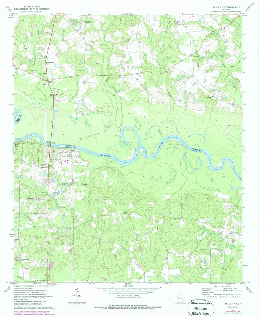 Baxley NE, GA (1970, 24000-Scale) Map by United States Geological ...