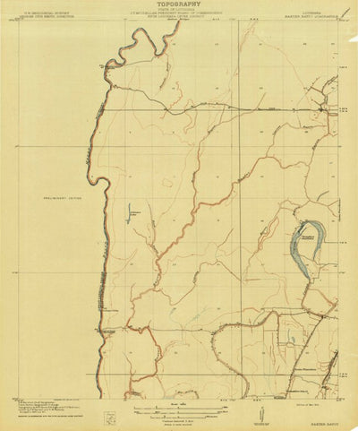 United States Geological Survey Baxter Bayou, LA (1914, 31680-Scale) digital map