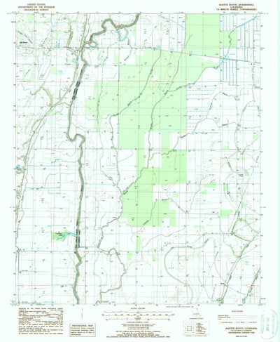 United States Geological Survey Baxter Bayou, LA (1988, 24000-Scale) digital map