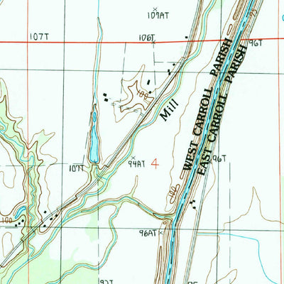 United States Geological Survey Baxter Bayou, LA (1988, 24000-Scale) digital map