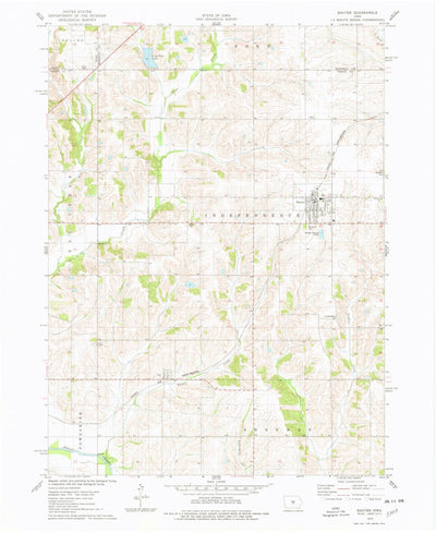 United States Geological Survey Baxter, IA (1975, 24000-Scale) digital map