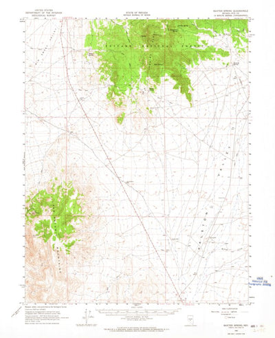 United States Geological Survey Baxter Spring, NV (1963, 62500-Scale) digital map