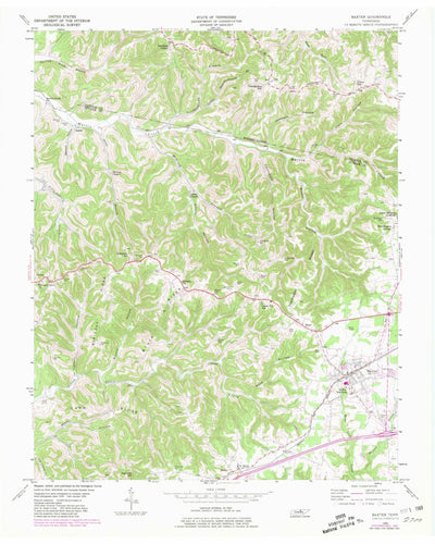 United States Geological Survey Baxter, TN (1955, 24000-Scale) digital map