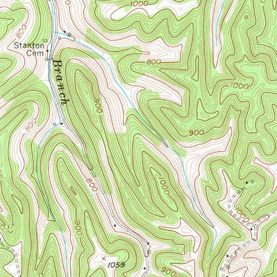 United States Geological Survey Baxter, TN (1955, 24000-Scale) digital map