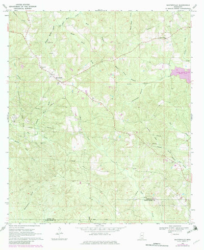 United States Geological Survey Baxterville, MS (1969, 24000-Scale) digital map