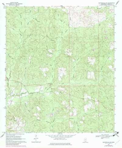 United States Geological Survey Baxterville NE, MS (1969, 24000-Scale) digital map