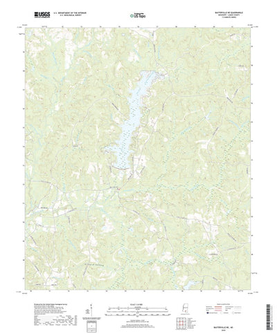 United States Geological Survey Baxterville NE, MS (2020, 24000-Scale) digital map