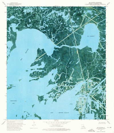 United States Geological Survey Bay Batiste, LA (1973, 24000-Scale) digital map