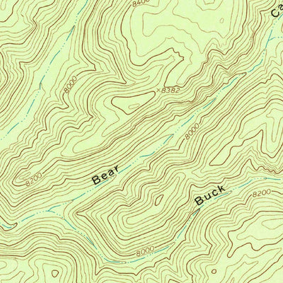 United States Geological Survey Bay Buck Peaks, NM (1964, 24000-Scale) digital map