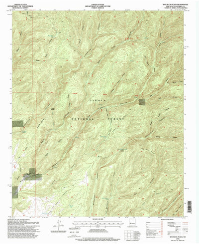 United States Geological Survey Bay Buck Peaks, NM (1995, 24000-Scale) digital map