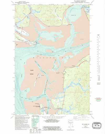 United States Geological Survey Bay Center, WA (1957, 24000-Scale) digital map