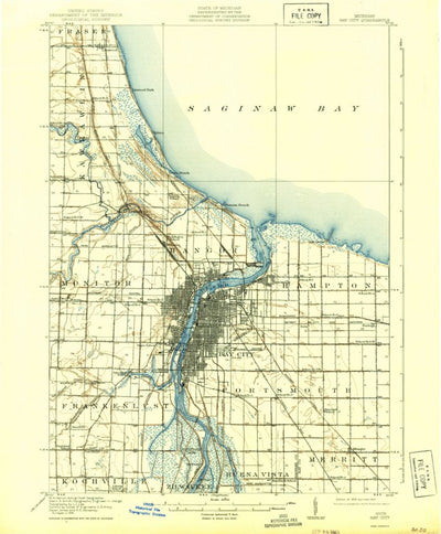 United States Geological Survey Bay City, MI (1919, 62500-Scale) digital map