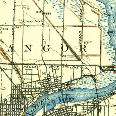 United States Geological Survey Bay City, MI (1919, 62500-Scale) digital map