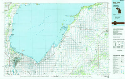 United States Geological Survey Bay City, MI (1984, 100000-Scale) digital map